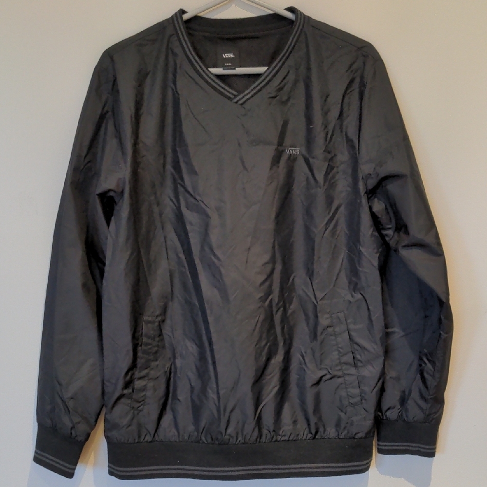 Vans Men's Black Pullover Lightweight Jacket Fall Casual Outdoor Size Small